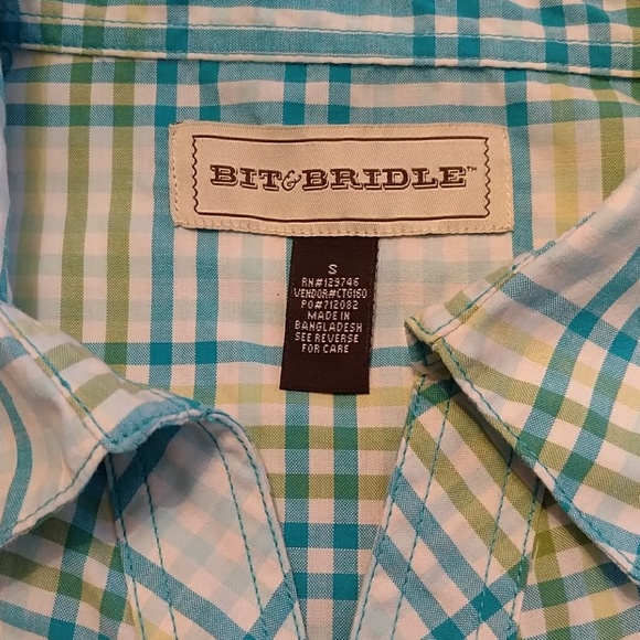 Bit & Bridle sleeveless button down - Picture 4 of 4